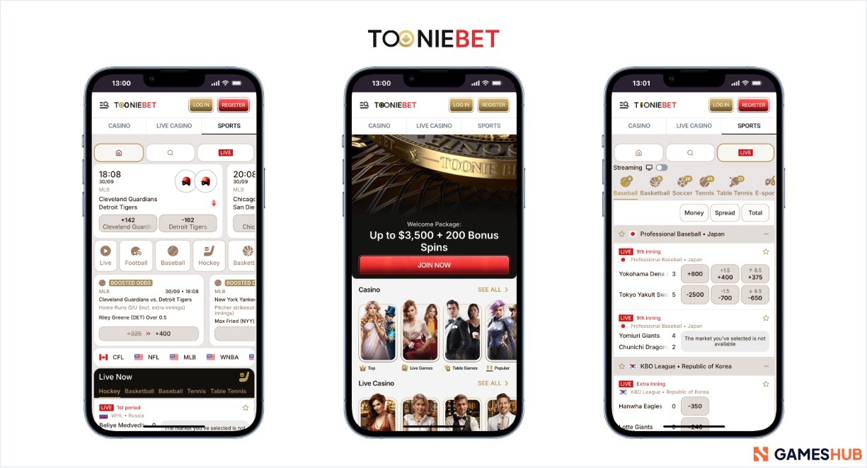 ToonieBet Casino Interface