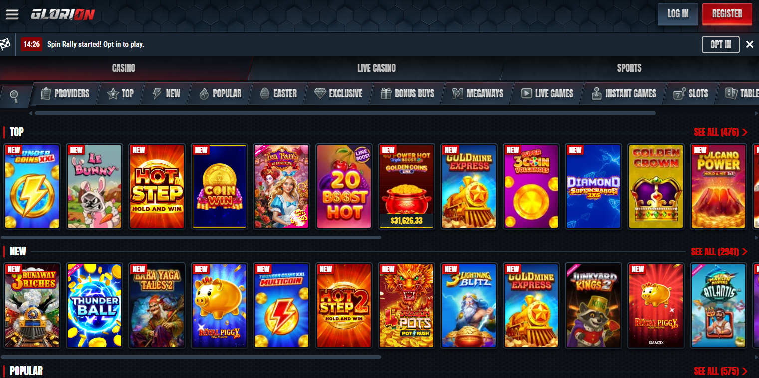 Glorion Casino Review 2026 Banner