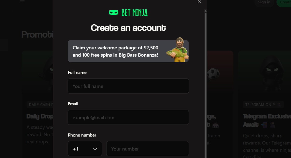 BetNinja Casino Bonus