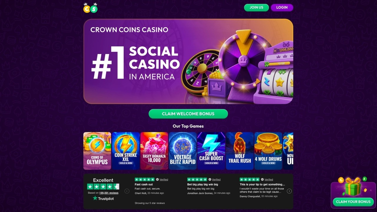 Crown Coins Casino Interface
